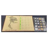 Album w/ 20 Different Thailand Coins 1942-1966