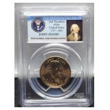 2007-D Slab John Adams Presidential Dollar