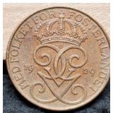 1929 Sweden 5 Ore