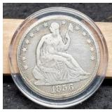 1856 Liberty Seated Half Dollar VG8