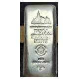 10 Troy Oz. Silver Bar By Wall Street Mint
