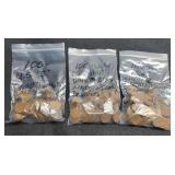 (3) Hundred "S" Mint Wheat Cents