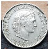 1962 Switzerland 20 Rappen