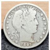 1897 Barber Half Dollar VG8