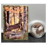 1 Troy Oz. Silver Round N. Amer. Big Game