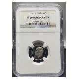 2011-S Slab Proof R. Dime NGC PF69 Ultra Cameo