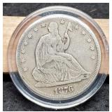 1876 Liberty Seated Half Dollar F