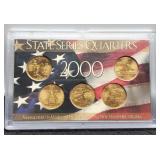 2000 5 Quarter Gold Plated Year Set