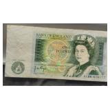 1978 England 1 Pound Banknote XF