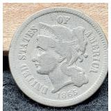 1865 Three Cent