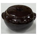 Stoneware Bean Pot with Lid