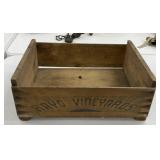 17 1/2" Wood Vineyard Box