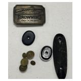 Browning Belt Buckle, Shotshell Buttons