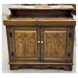 Tole Painted Dry Sink Cabinet