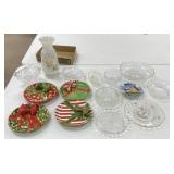 Christmas and Pattern Glass Dishes