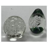 2 - Glass Paperweights
