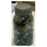 Quart Jar of Marbles