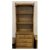 2 pc Stepback Dresser w/ Bookcase Top