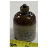 C.V. Woods Advertising Stone Jug