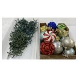 Christmas Lights & Big Plastic Ornaments