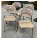 4 - Samsonite Folding Card Table Chairs