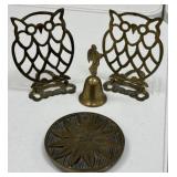 Brass Bell, Bookends and More