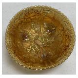 7 1/2" Carnival Glass Footed Bowl