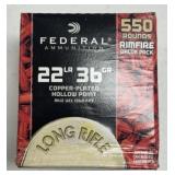 550 rnds Federal .22LR Ammo