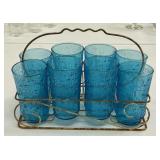 8 - Ice Blue Tree Bark Glasses
