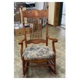 Antique Pressed Back Rocking Chair