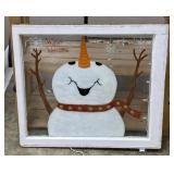 Snowman Window Pane