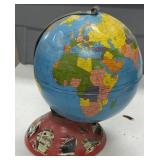 Tin Litho World Globe
