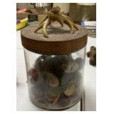 Glass Pinecone Jar with Resin Lid