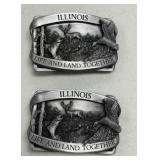 Illinois Wildlife Belt Buckles