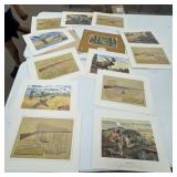 Remington Gun Prints in Folio