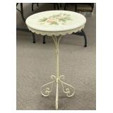 Metal Tole Painted Side Table