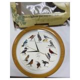 Audubon Bird Clock with Box