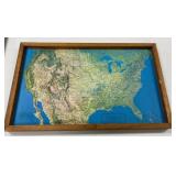 Framed 3D Topographical Map