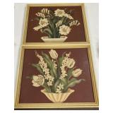 2 - Framed Floral Prints