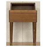 Walnut Veneer Nightstand with Drawer