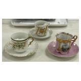Mustache Cups and Saucers