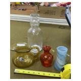 Art Glass, Cream Top Milk Bottle