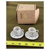 Longaberger Miniature Cup & Saucers