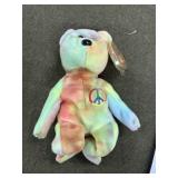 Ty Peace Tie Dye Beanie Bear
