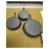 3 - Cast Iron Skillets