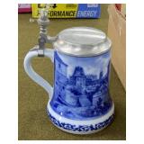 German Berlin Blue & White Stein