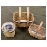 3 - Longaberger Baskets
