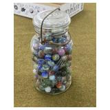Quart Jar of Marbles