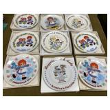 9 - Raggedy Ann Collector plates