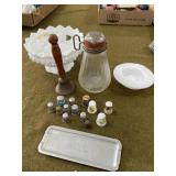 Thimbles, Milk Glass and More